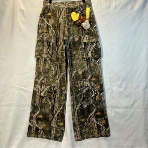 Camouflage Wide Leg Cargo Pants